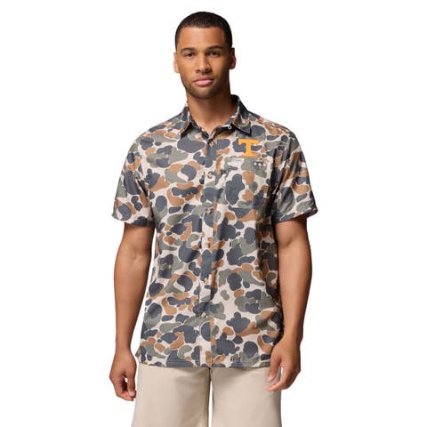 Men's Columbia Camo Tennessee Volunteers Super Slack Tide Omni-Wick Button-Up Shirt