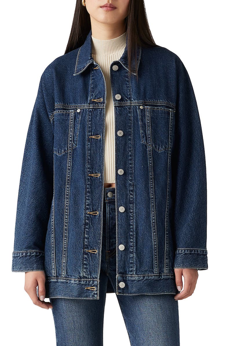 Levi's<sup>®</sup> Belted Denim Trucker Jacket, Main, color,