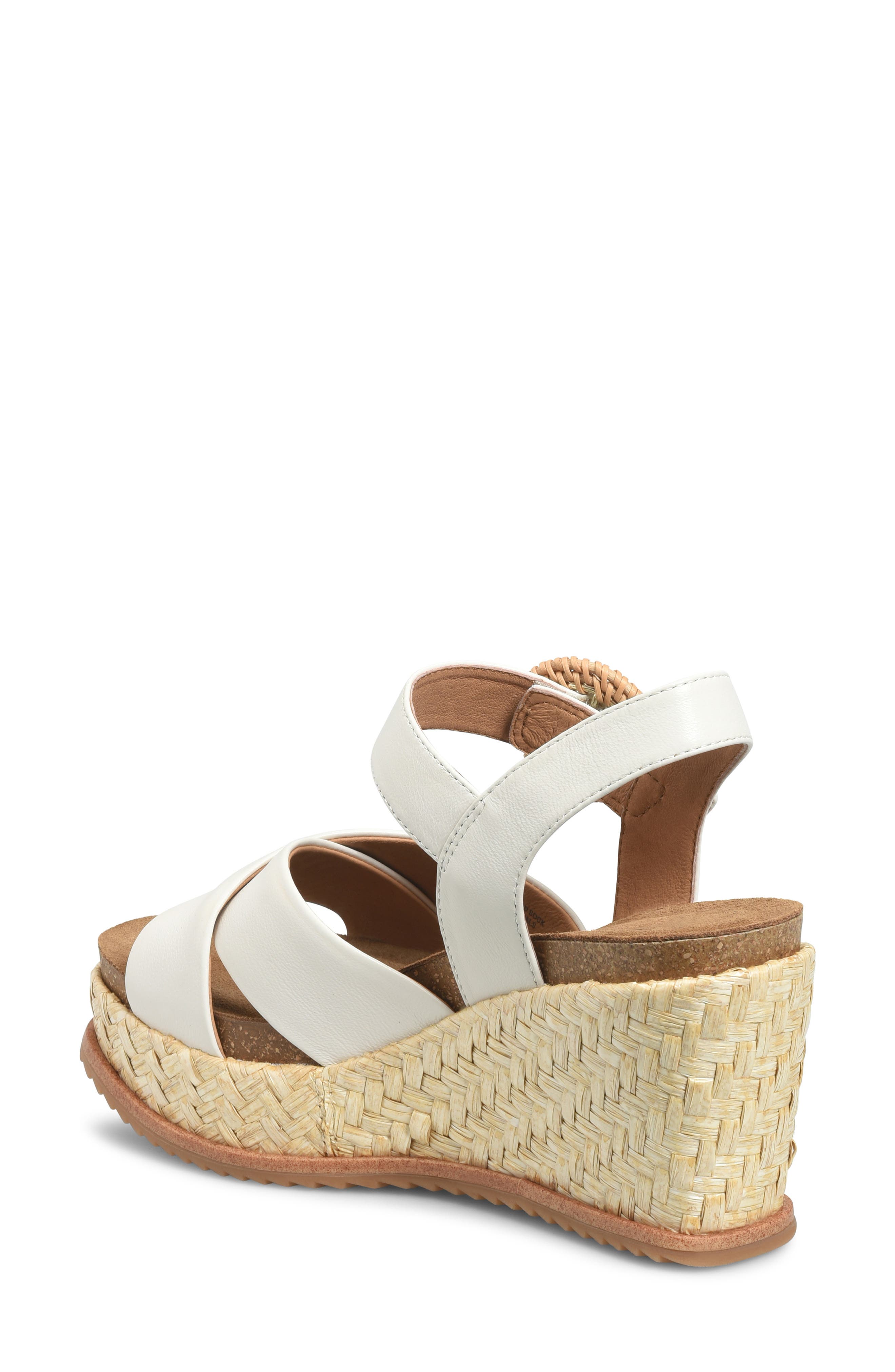 Dorathy Slingback Platform Wedge Sandal, Alternate, color, WHITE