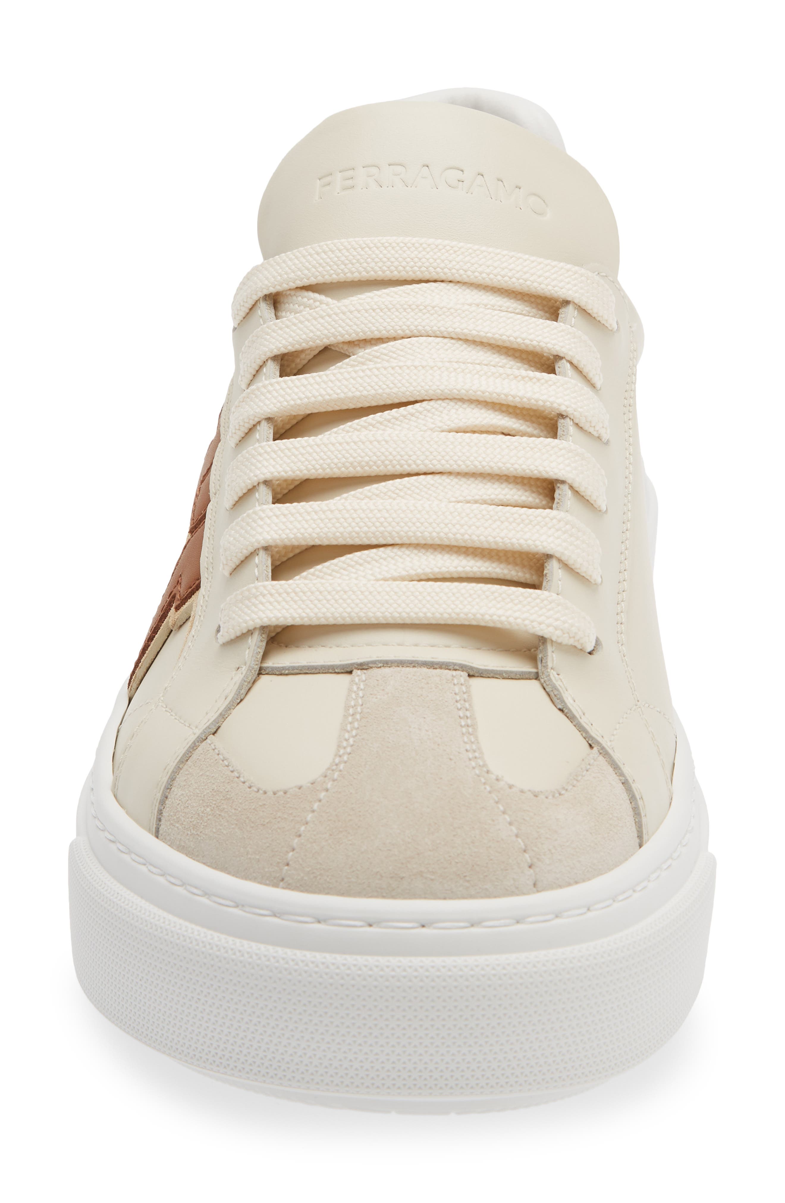 FERRAGAMO Sauro Gancini Sneaker, Alternate, color, Spiaggia Mascarpone Naturale