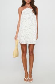 Princess Polly Moonlit Polka Dot Halter Minidress