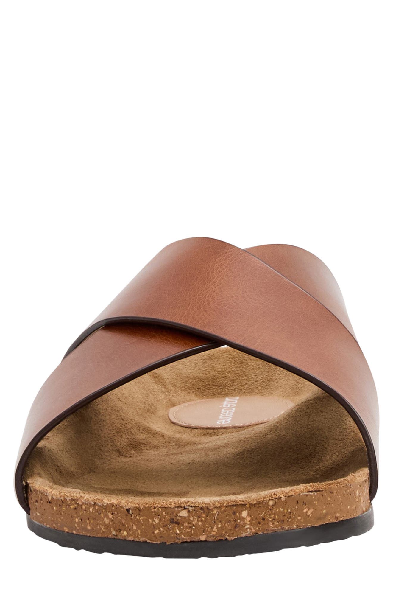 André Assous Max Slide Sandal, Alternate, color, Cognac Leather