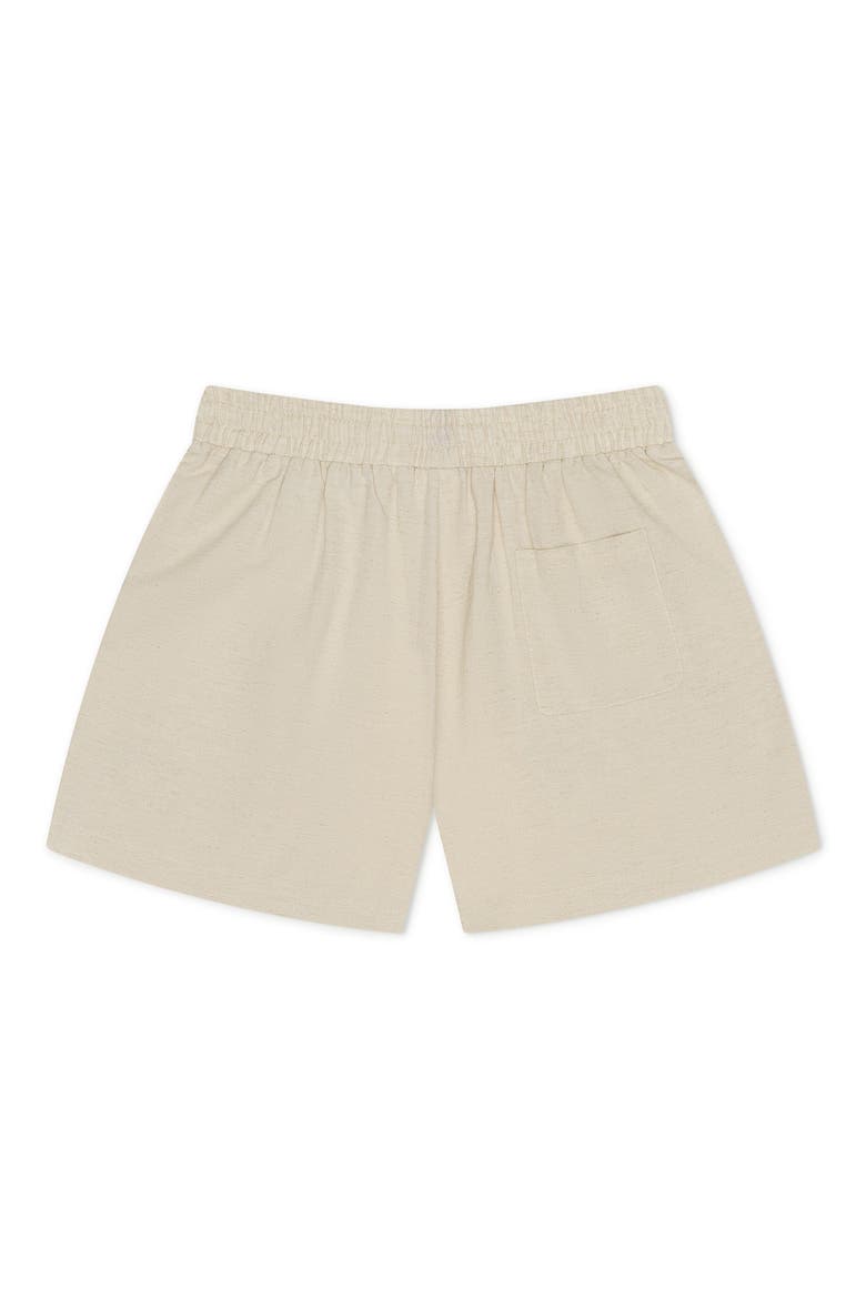 Palms Evil Eye Organic Cotton Drawstring Shorts, Alternate, color, IVORY/MULTI