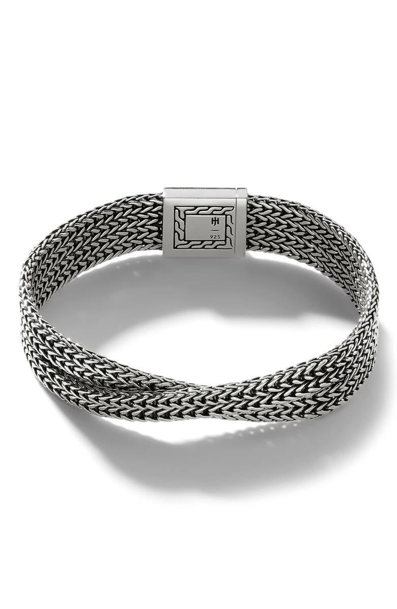 John Hardy Rata Chain Double Row Bracelet, Main, color, 