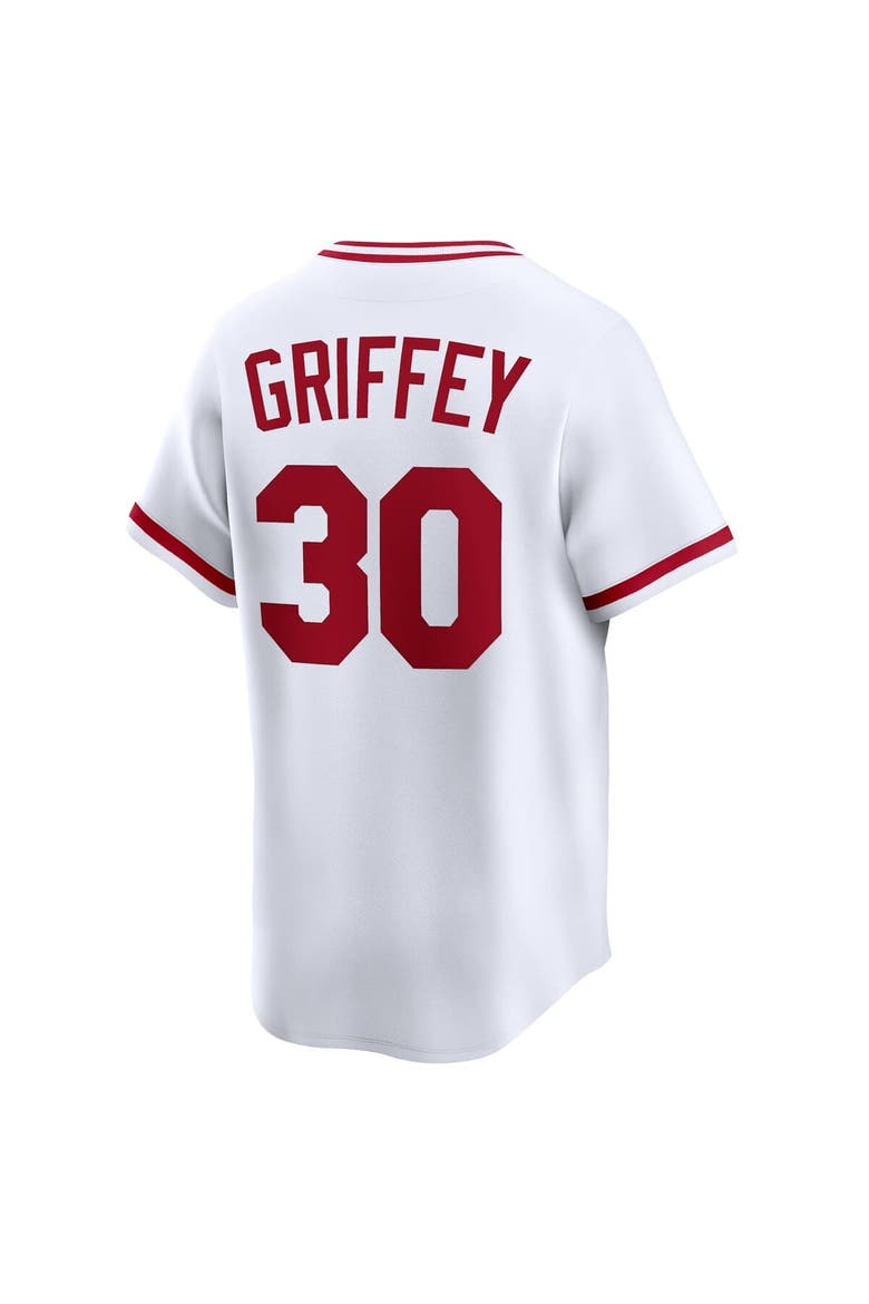Men's Nike Ken Griffey White Cincinnati Reds Throwback Cooperstown Collection Limited Jersey, Alternate, color, White