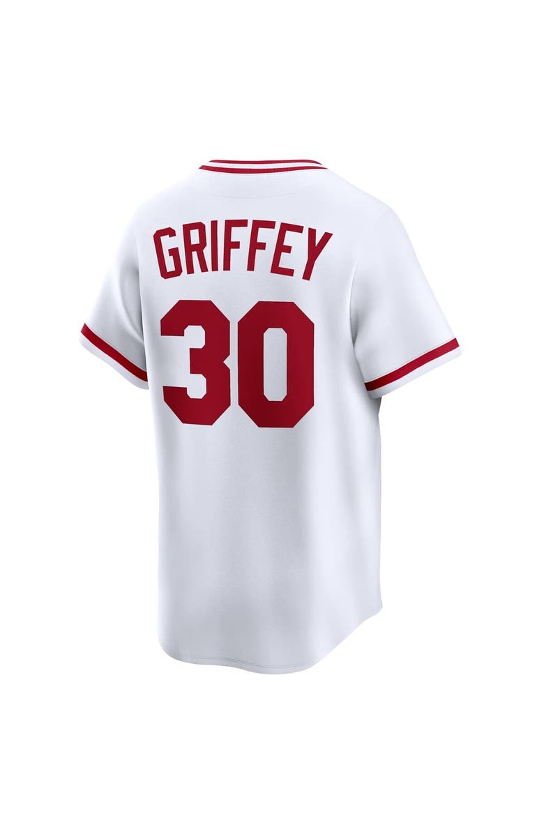 Nike Men's Nike Ken Griffey White Cincinnati Reds Throwback Cooperstown Collection Limited Jersey, Alternate, color, White
