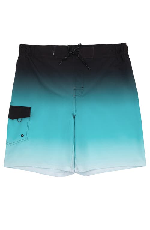 Rokka&rolla 4-way Stretch Performance Board Shorts In Ocean Gradient