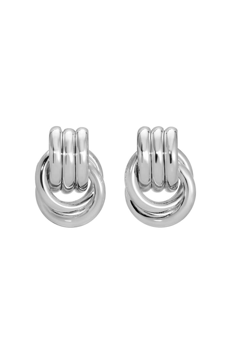 HEAVEN MAYHEM Baby Knot Earrings, Main, color, Silver