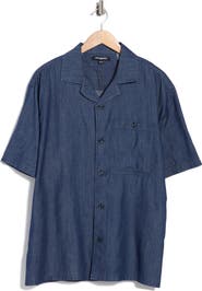 KARL LAGERFELD PARIS Chambray Camp Shirt