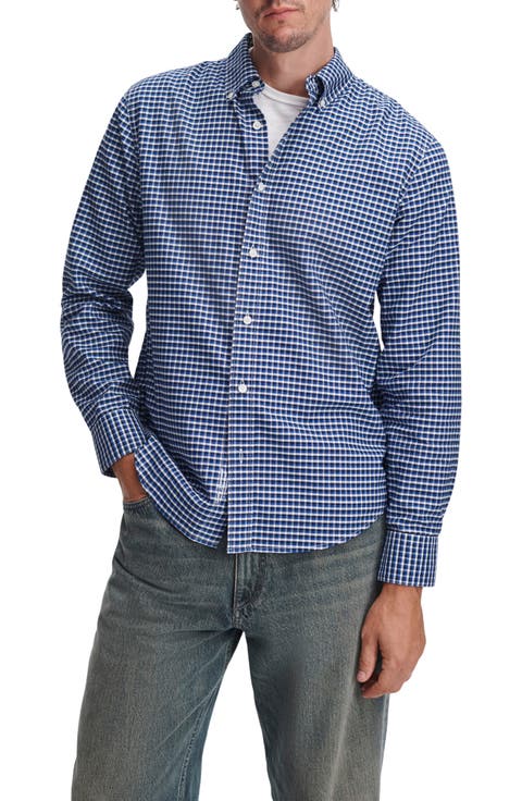 Classic Plaid Cotton Oxford Shirt