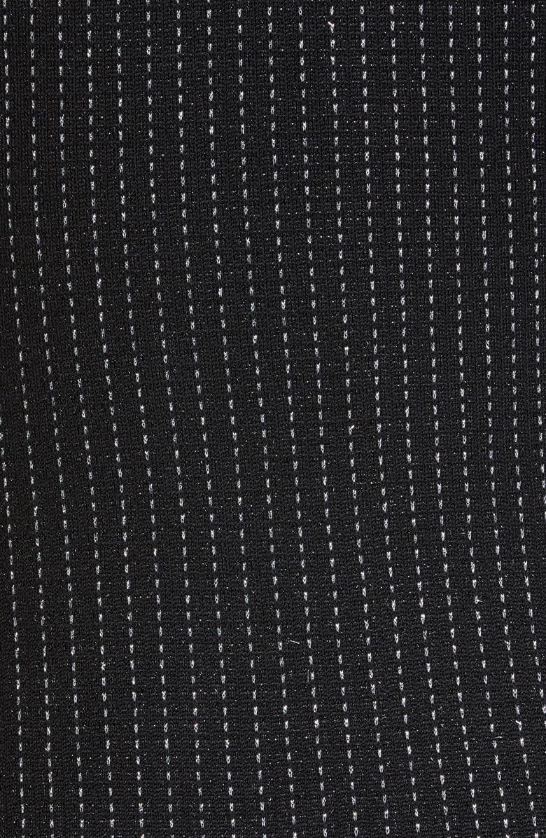 St. John Collection Evening Paillette Pinstripe Double Breasted Blazer, Alternate, color,