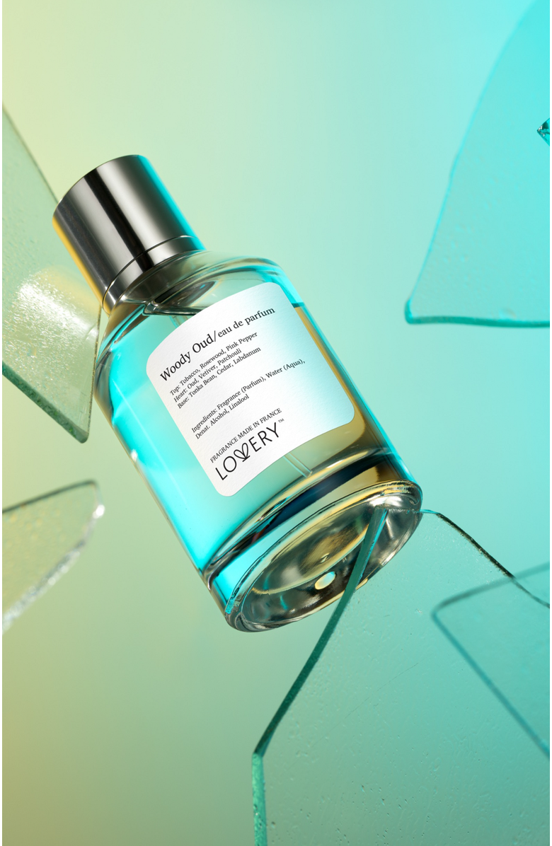 Lovery Woody Oud Eau de Parfum, Made in France, 3.4 oz, Alternate, color, Silver, White, Cream, Black