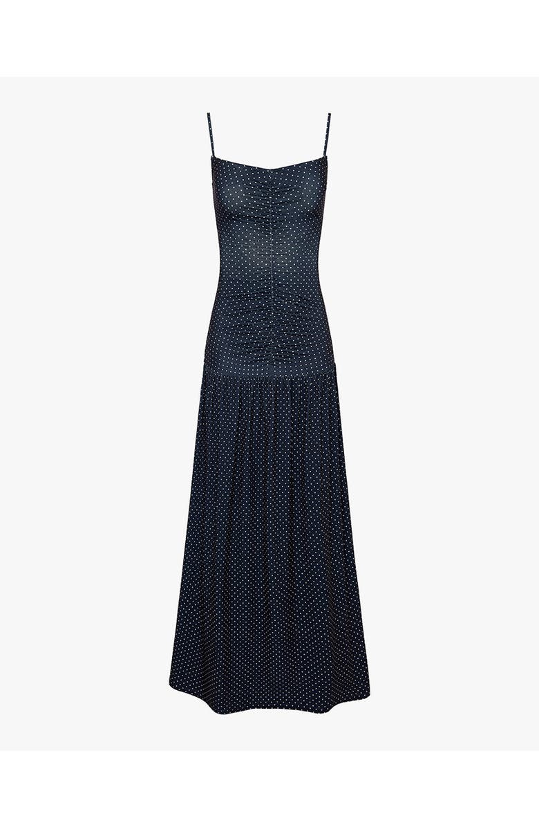 WeWoreWhat Ruched Front Scoop Maxi Dress, Alternate, color, Navy/White Multi