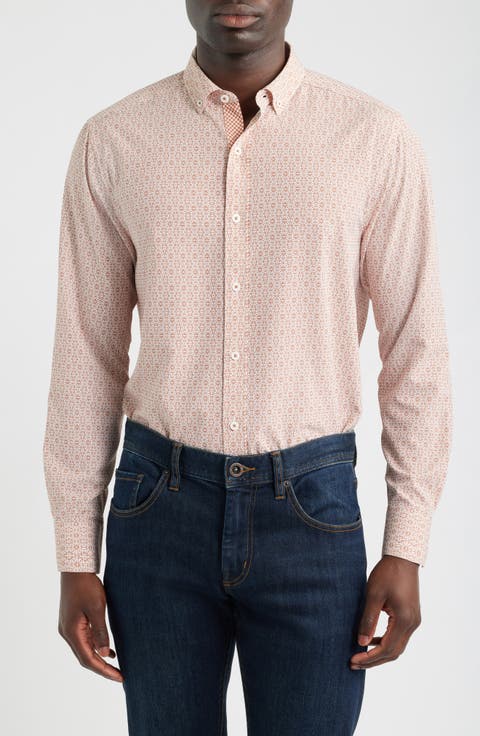 XC+™ Football Print Performance Button-Down Shirt