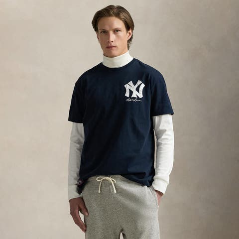 Navy Yankees  Jersey T-Shirt