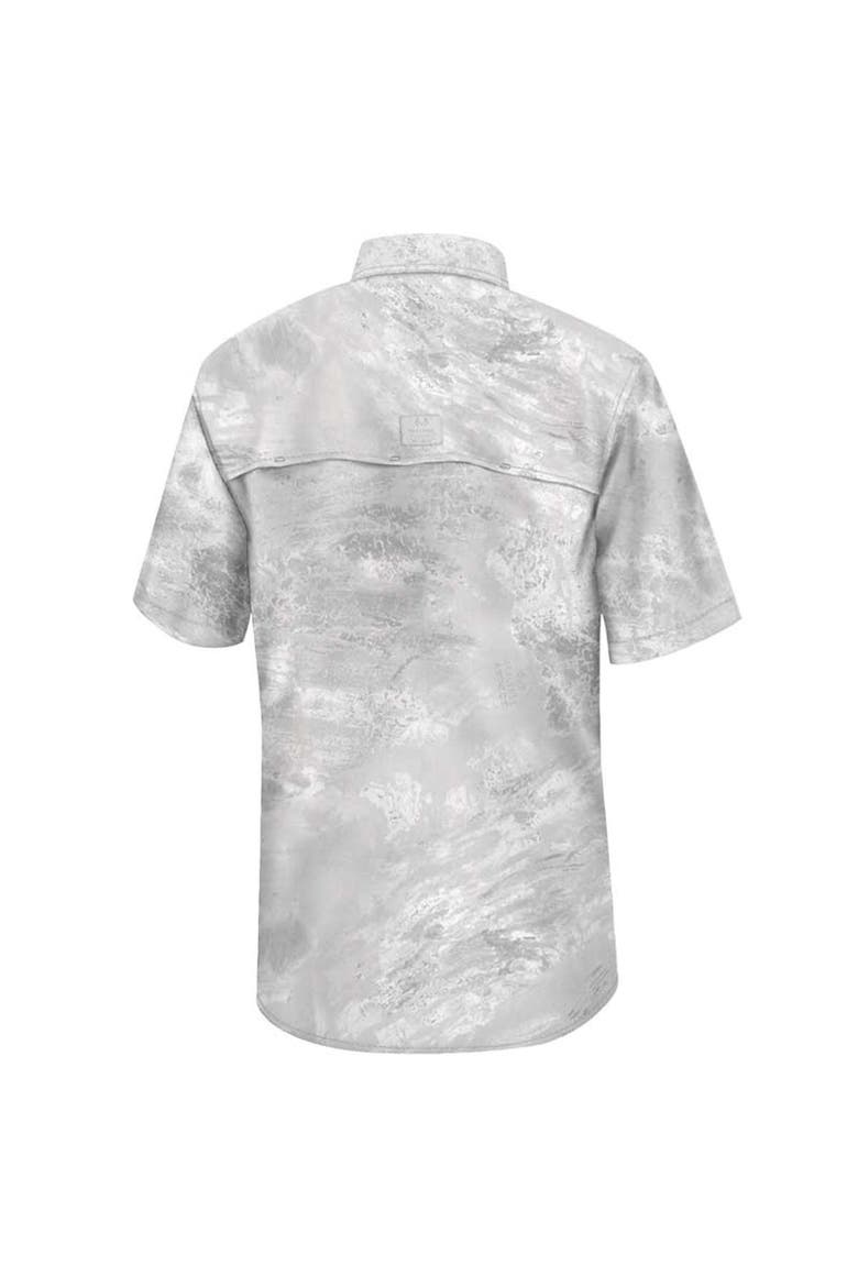 Men's Colosseum  White Clemson Tigers Realtree Aspect Charter Full-Button Fishing Shirt, Alternate, color, White