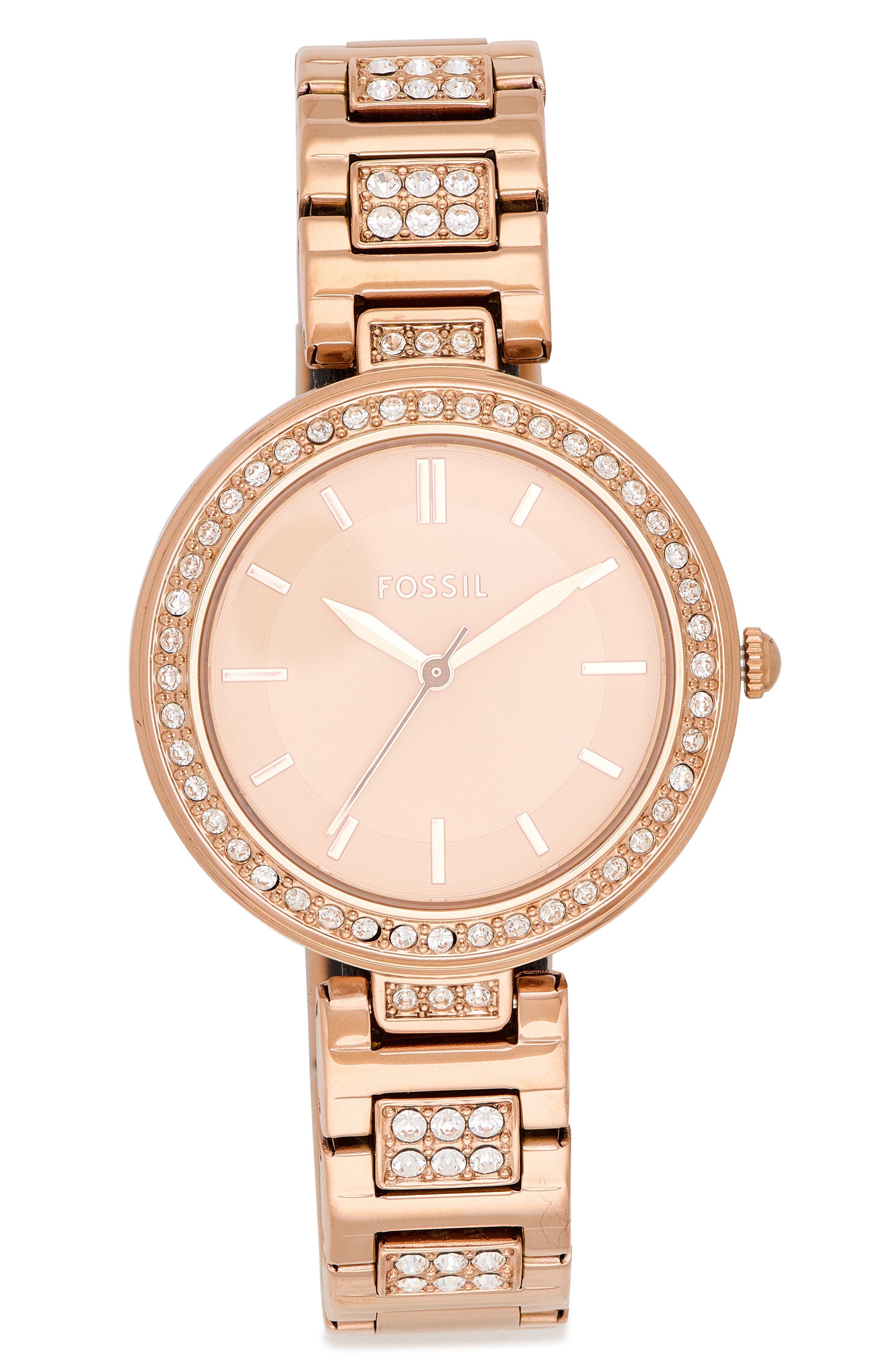 Fossil Karli Crystal Embellished Bracelet Watch, 32mm