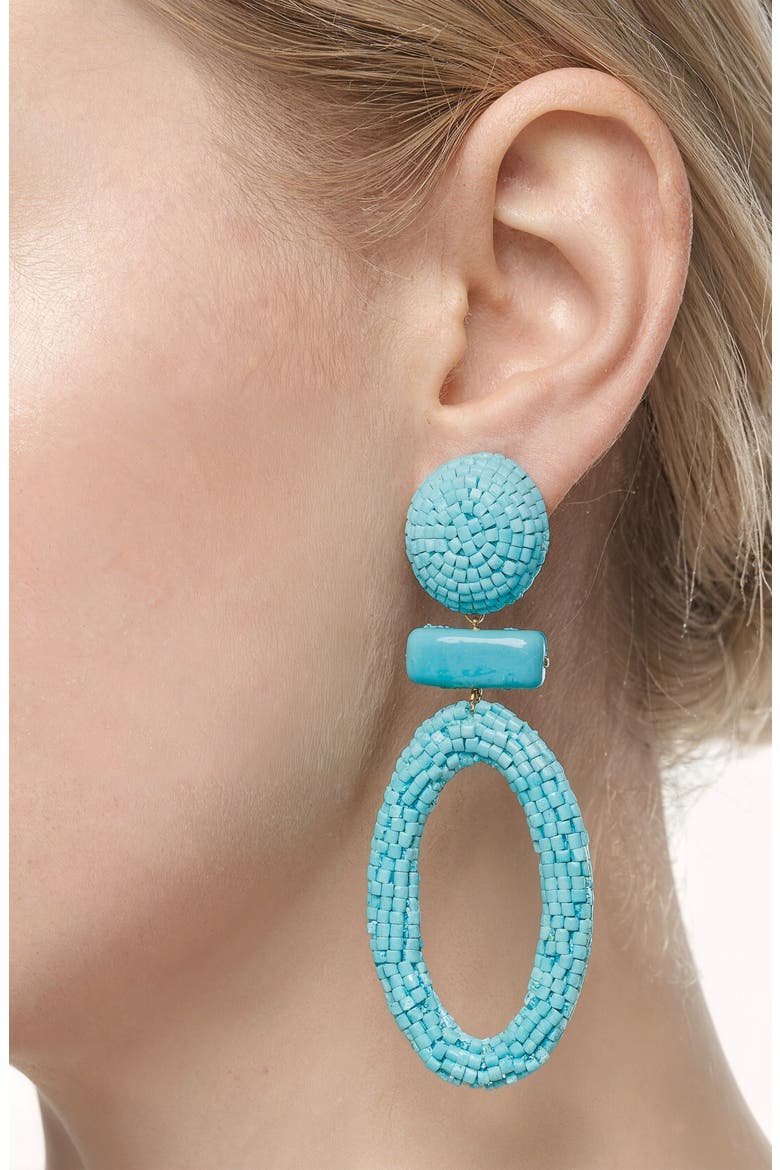 Yolanda Drop Earrings, Alternate, color, BLUE