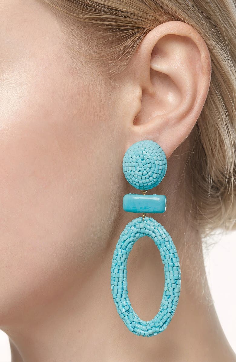 Deepa Gurnani Yolanda Drop Earrings, Alternate, color, Blue