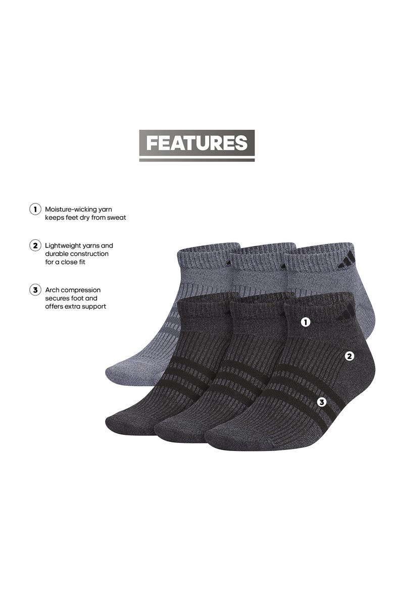 adidas Superlite 3.0 6-Pack Ankle Socks, Alternate, color, 