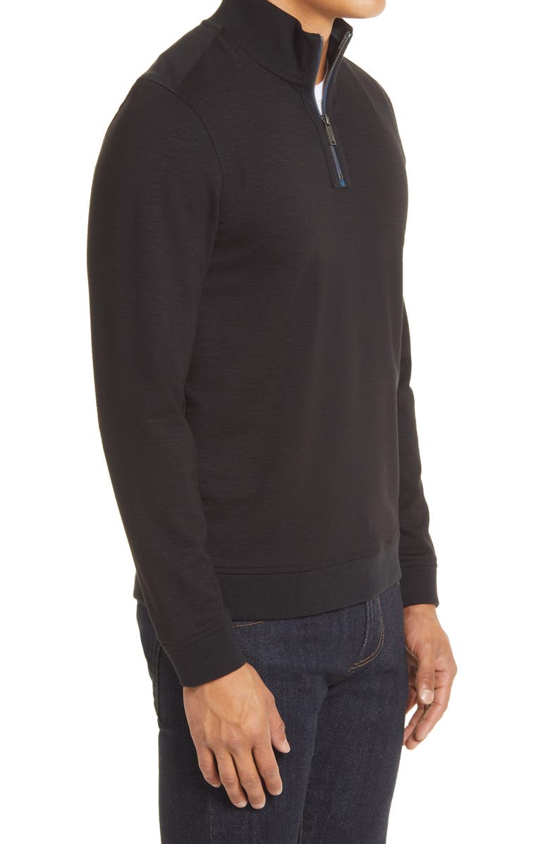 Ted Baker London Caravan Slim Fit Quarter Zip Top, Alternate, color,