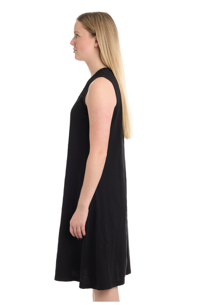 Wilt Sleeveless Lace Yoke Dress, Alternate, color, Black