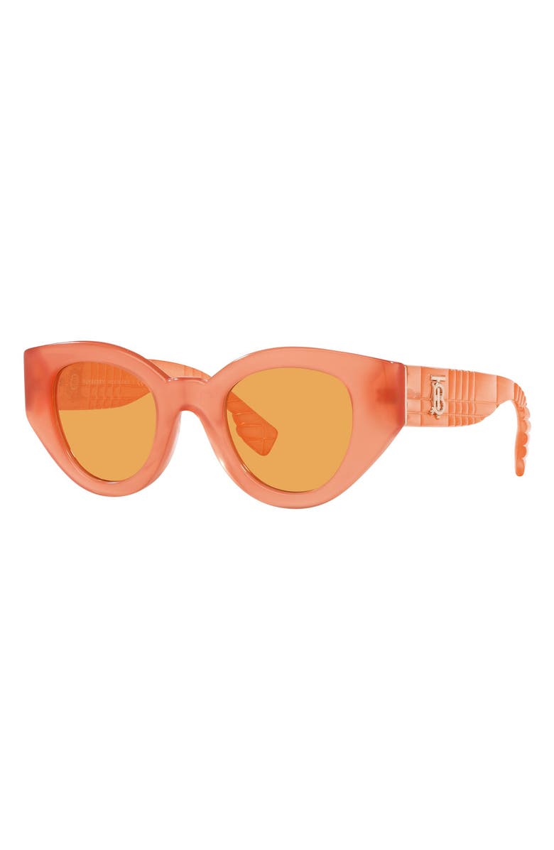 Burberry Meadow 47mm Phantos Sunglasses, Alternate, color, Orange