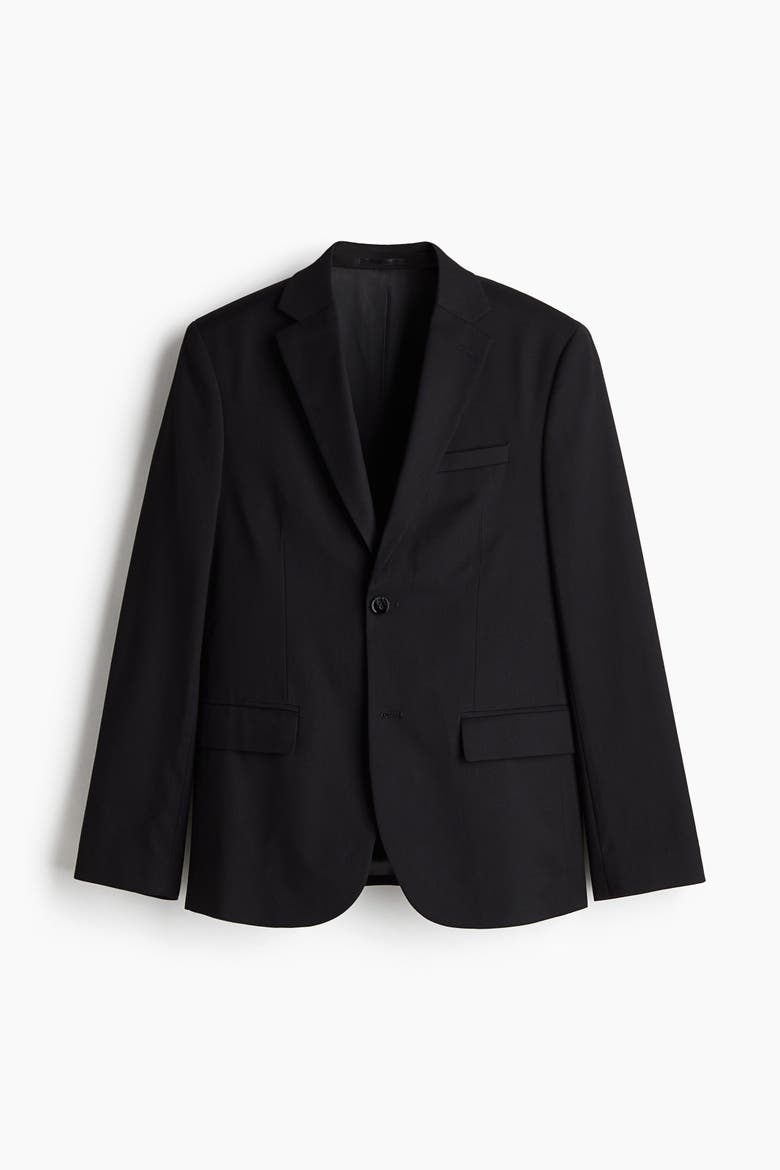 Regular-fit Single-breasted Jacket, Alternate, color, Black