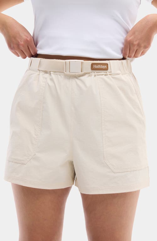 Halfdays Rosalie Trail Shorts In Oatmilk