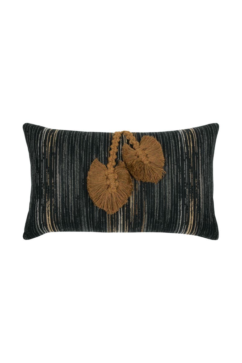 Ingenuity Harvest Hand Knotted Macrame Indoor & Outdoor Woven Accent Pillow, Main, color, Harvest