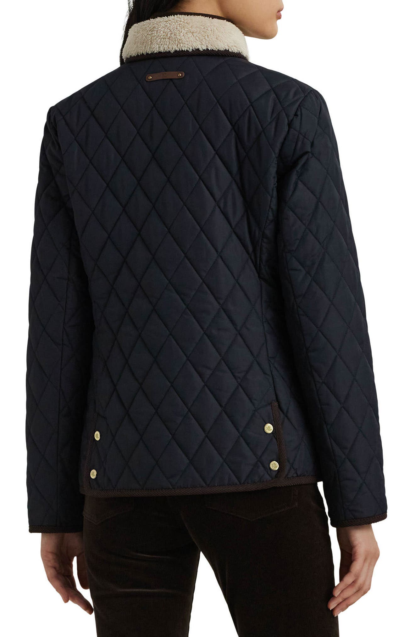 Quilted Faux Shearling Collar Jacket (Women) | Nordstrom