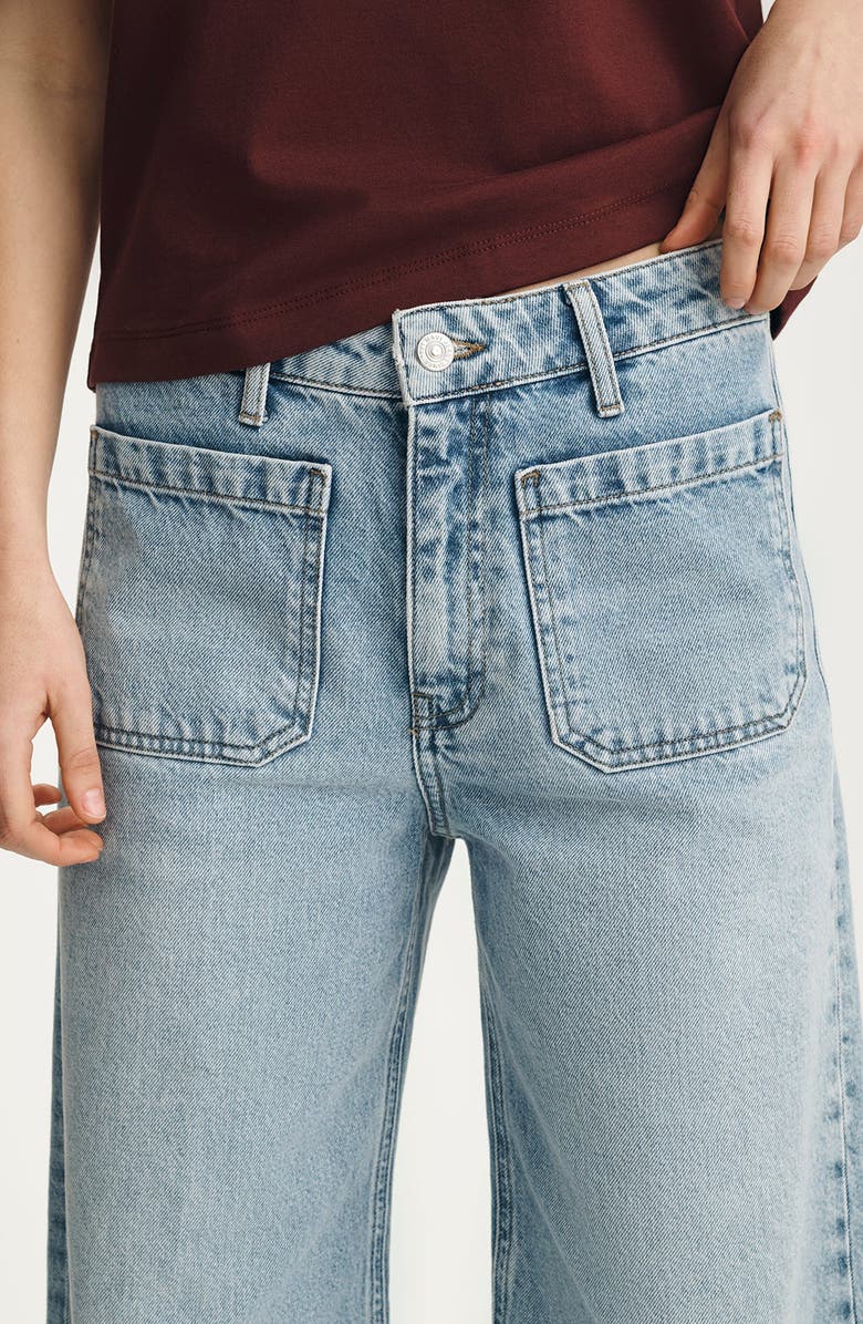 Mavi Jeans Christine Patch Pocket Wide Leg Jeans, Alternate, color, 