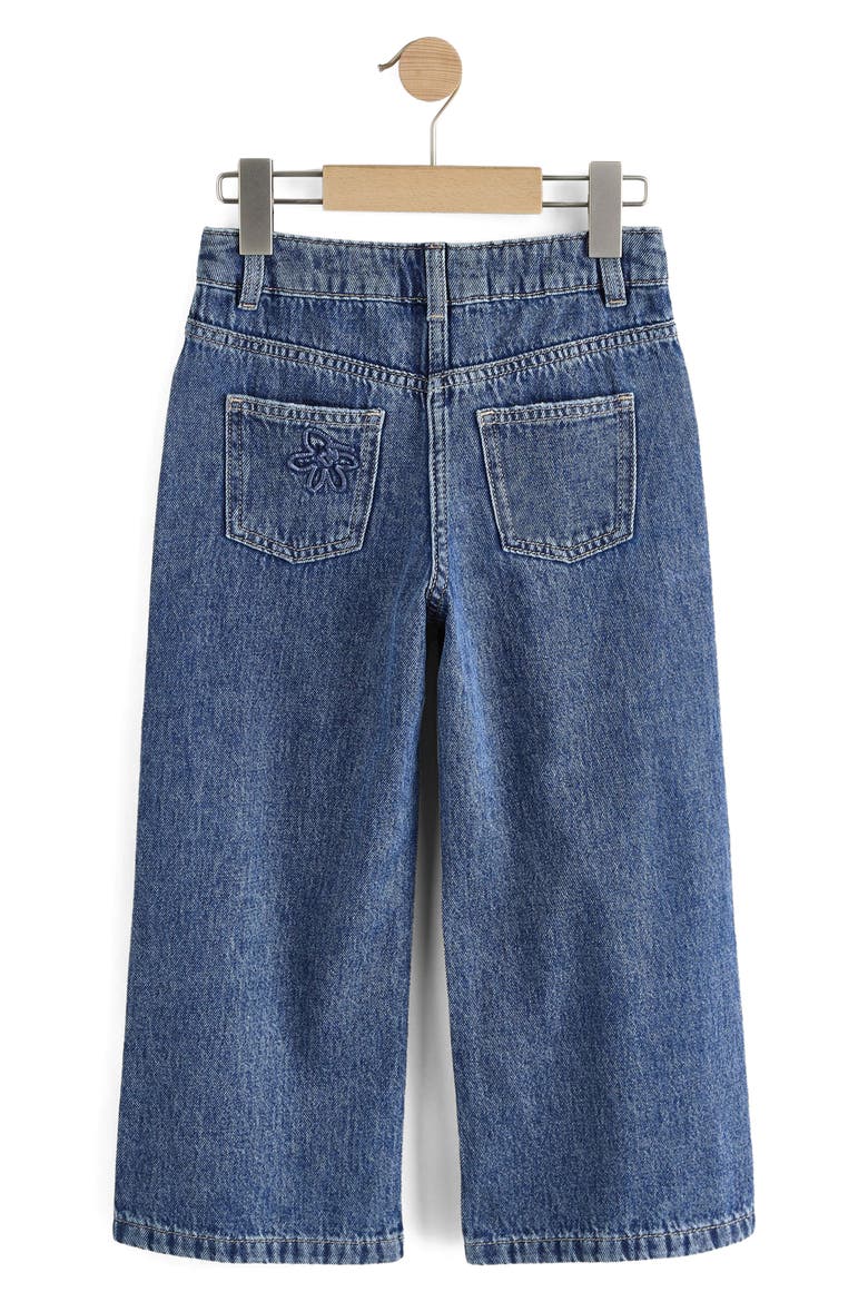 Kids' Floral Appliqué Jeans, Alternate, color, BLUE