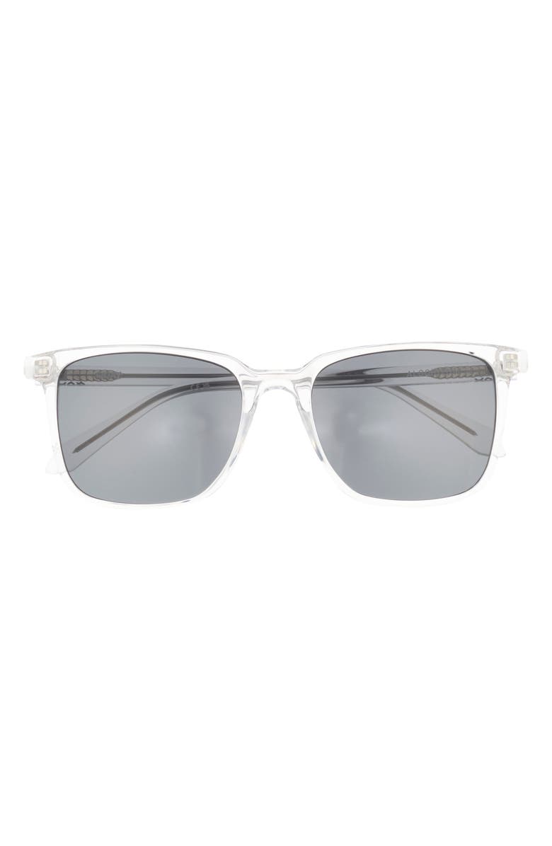 QUAY 64mm Algorithm Square Sunglasses, Main, color, Clear/ Smoke