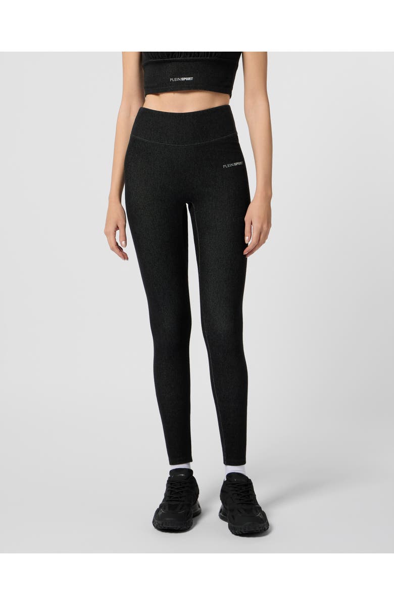 PLEIN SPORT Leggings Denim Touch Ps, Main, color, Black