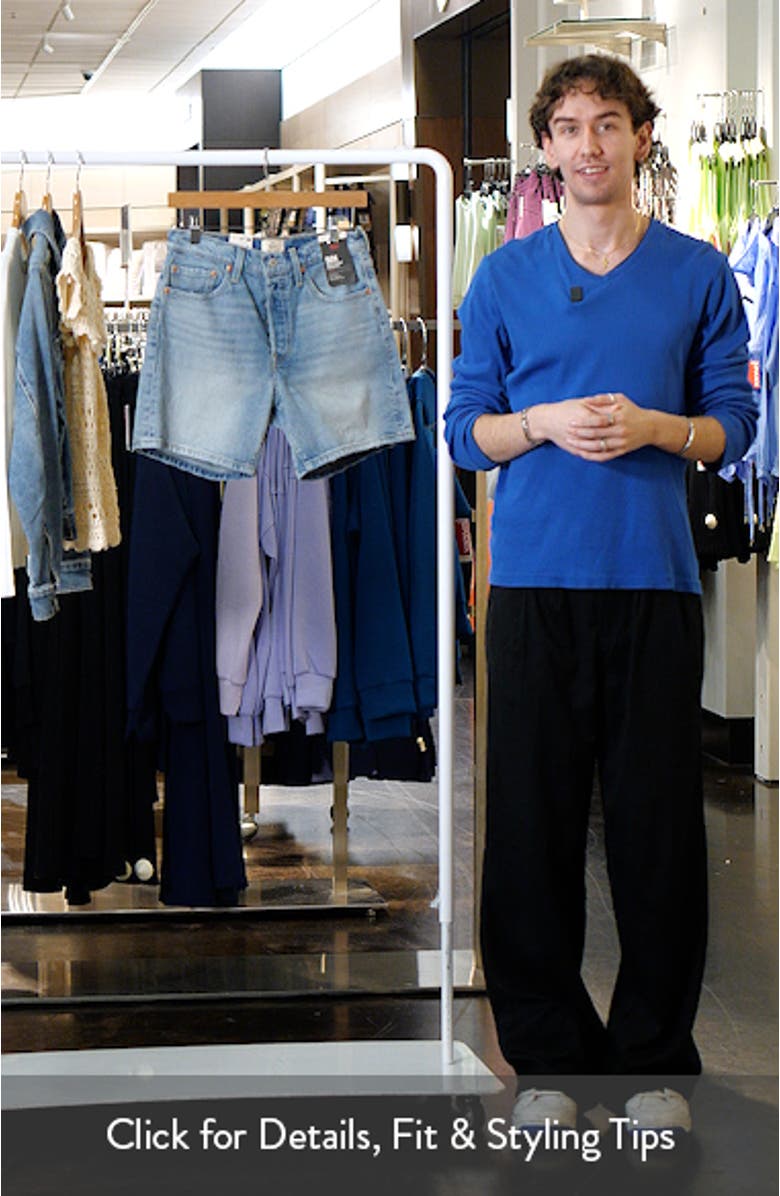 501<sup>®</sup> High Waist Mid Thigh Denim Shorts, sales video thumbnail