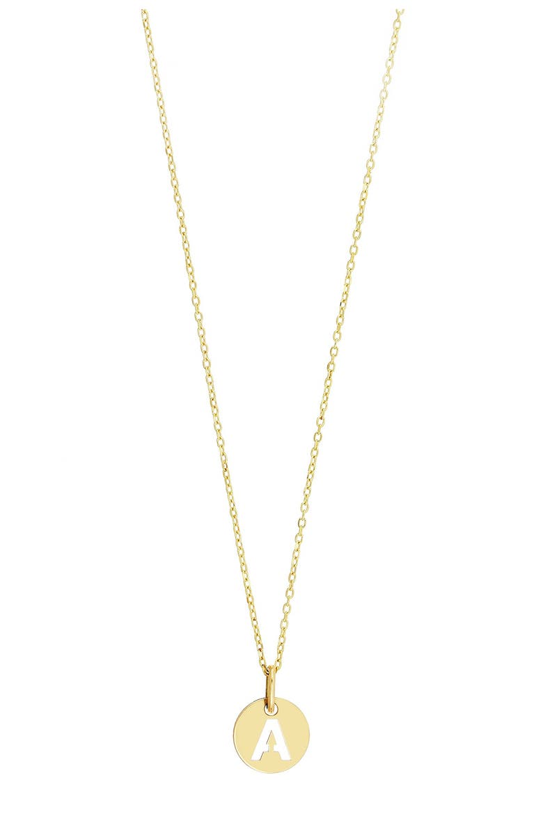 Bony Levy 14K Yellow Gold Small Initial Pendant Necklace - Multiple Letters Available, Main, color,