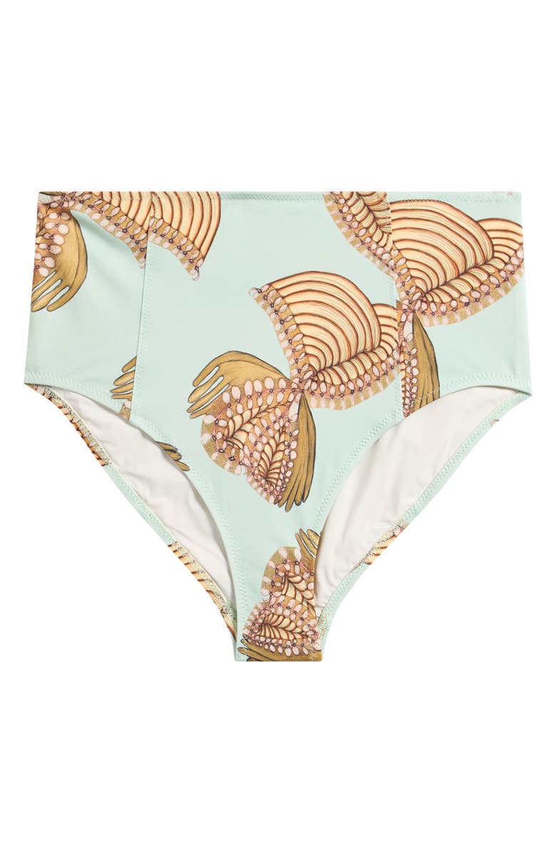 Ulla Johnson Zahara High Waist Bikini Bottoms, Main, color, Water Blossoms