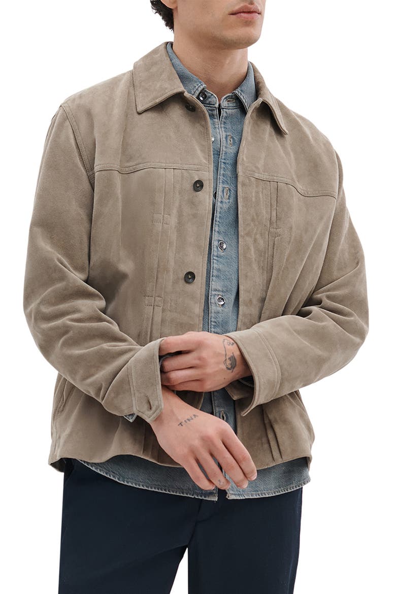 Dwight Goatskin Suede Jacket, Main, color, MINK