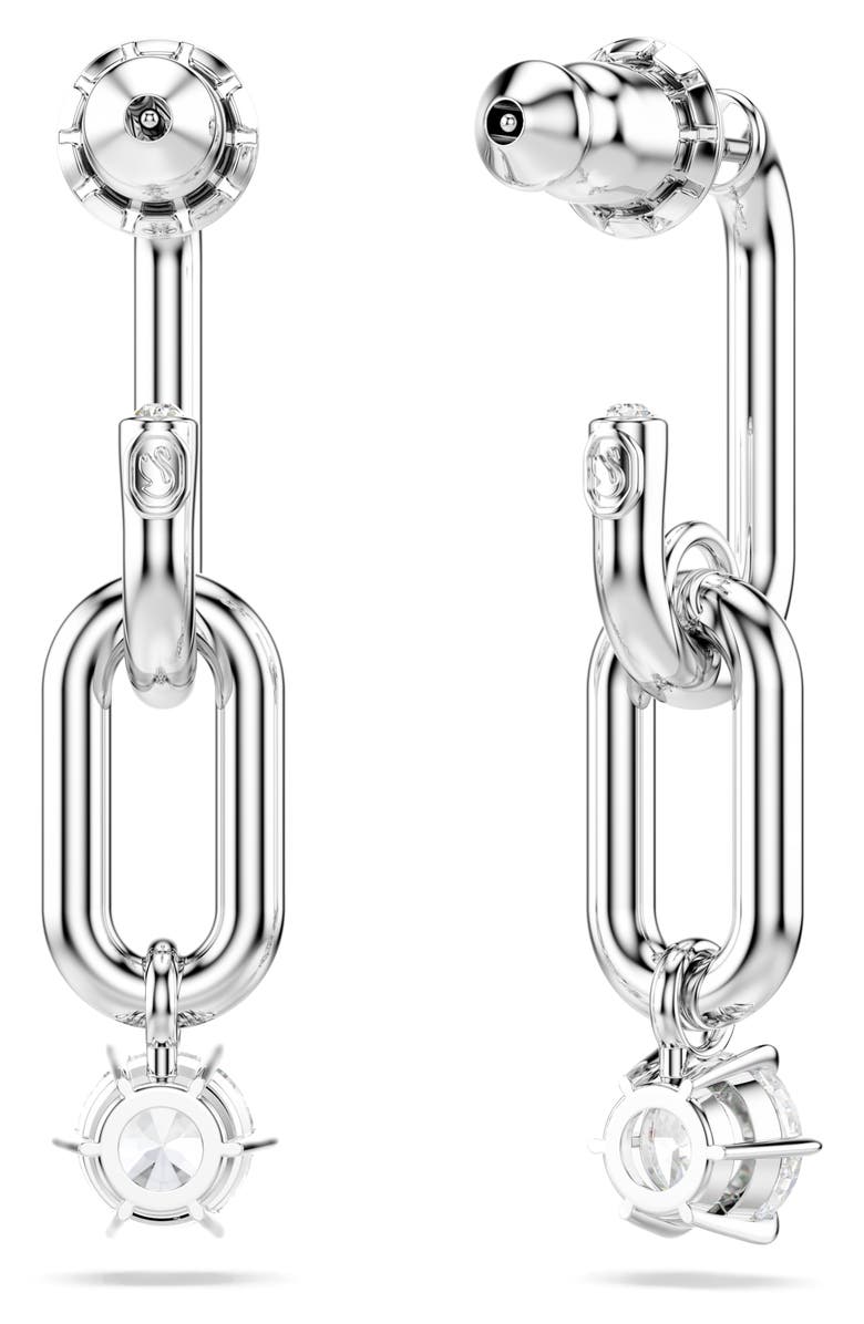 Swarovski Constella Crystal Drop Earrings, Alternate, color, Rhodium/ White