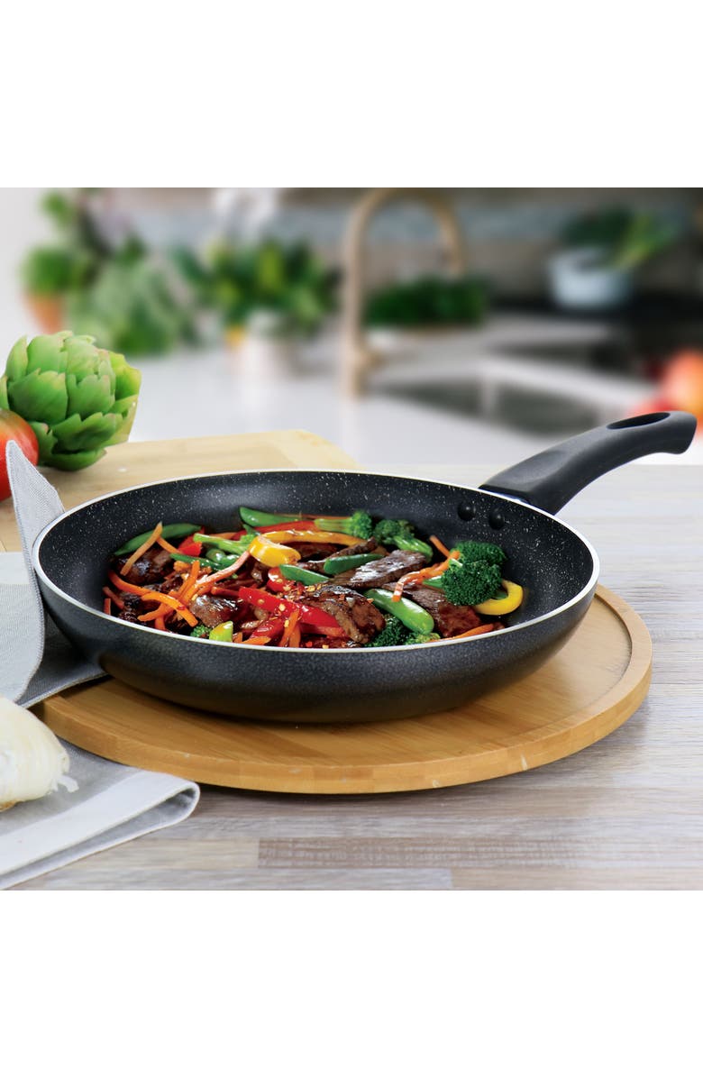 OSTER 10.2 in. Pallermo Nonstick Aluminum Frying Pan, Alternate, color, Grey