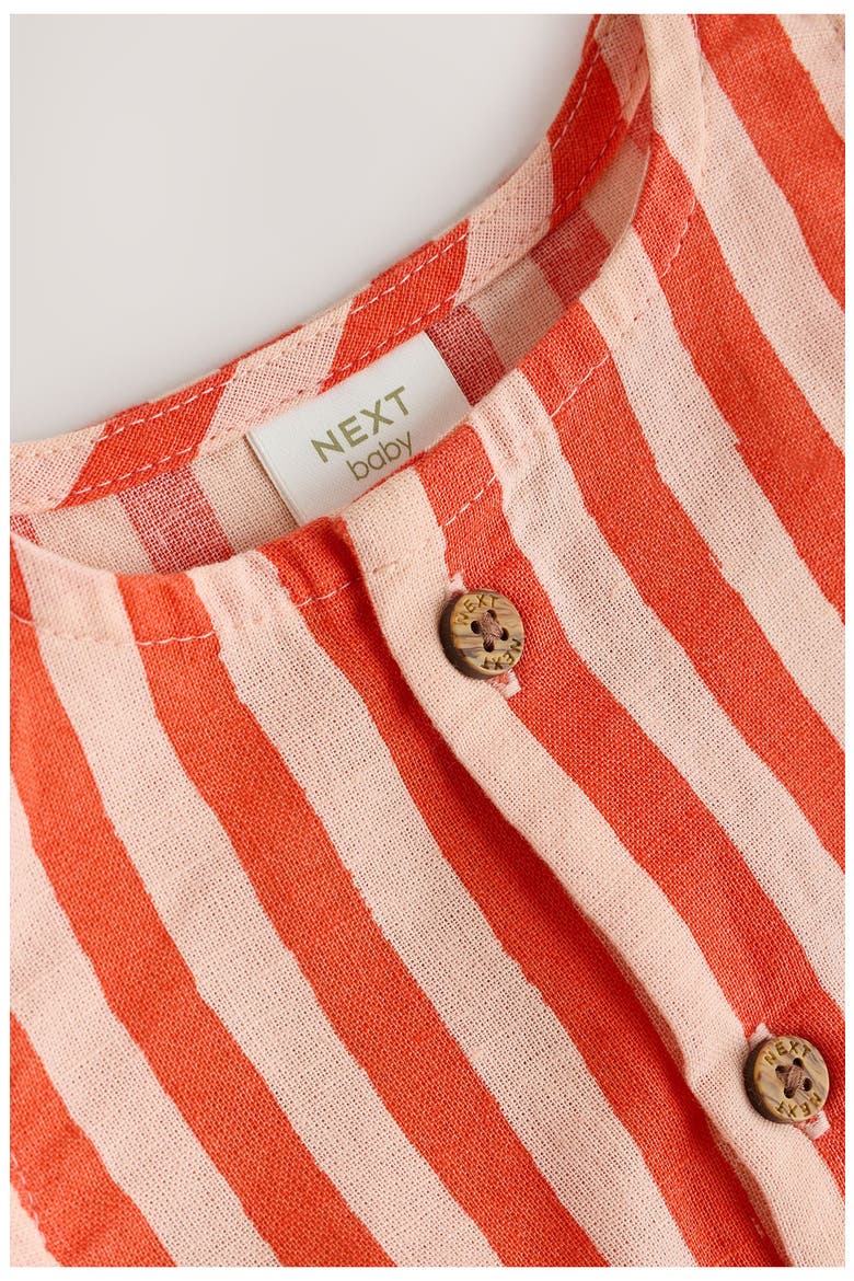 Just Chillin' Stripe Romper, Alternate, color, RED