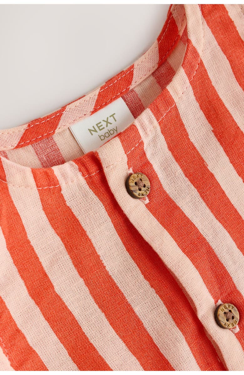NEXT Just Chillin' Stripe Romper, Alternate, color, Red