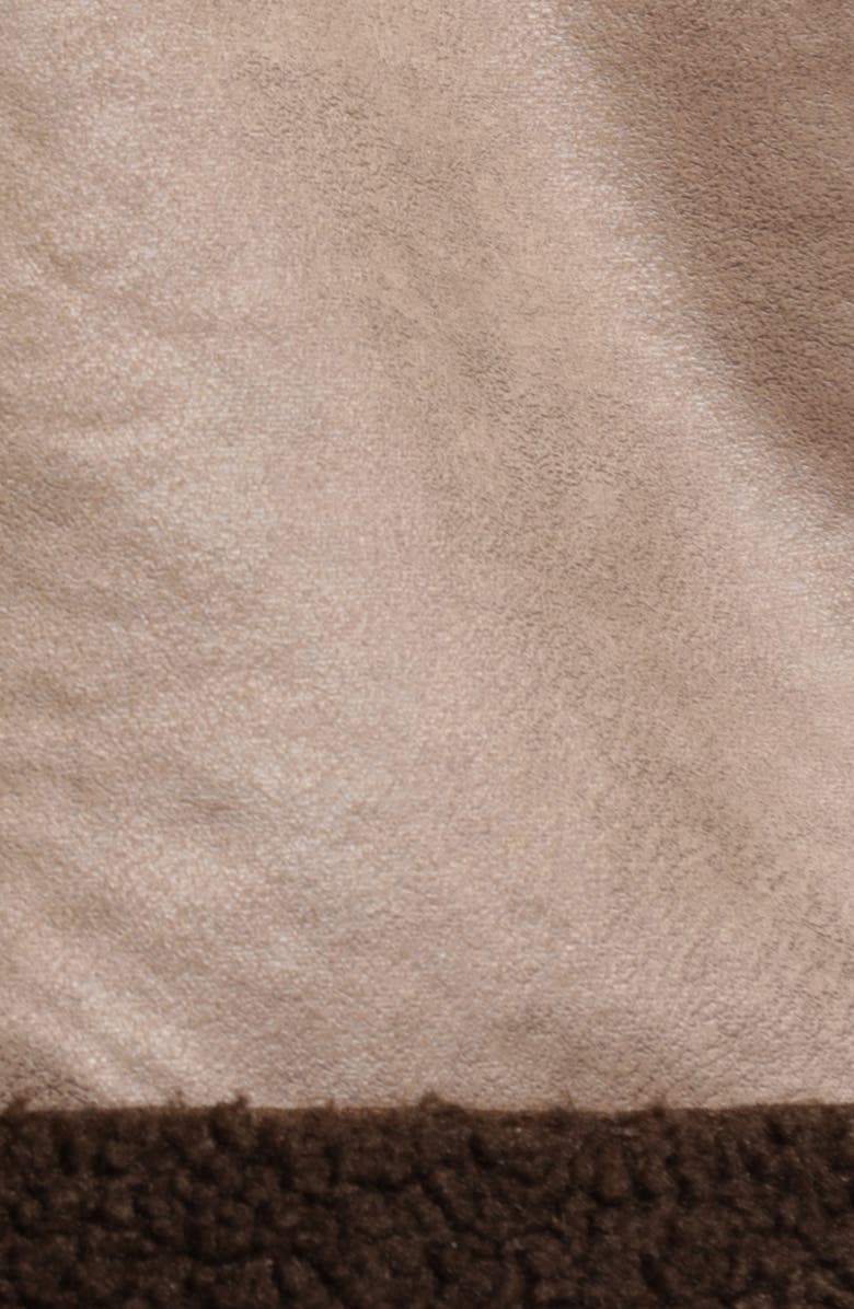 Sam Edelman Women's Fleece Trim Faux Leather Bomber Jacket, Alternate, color,