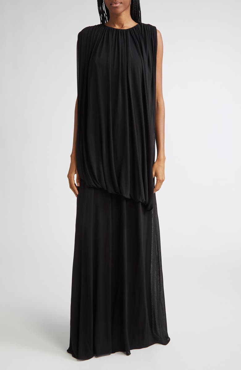 Giambattista Valli Draped One-Shoulder Gown, Main, color, Black