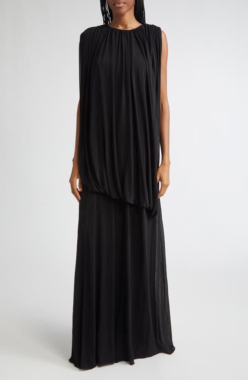 Giambattista Valli Draped One-shoulder Gown In Black
