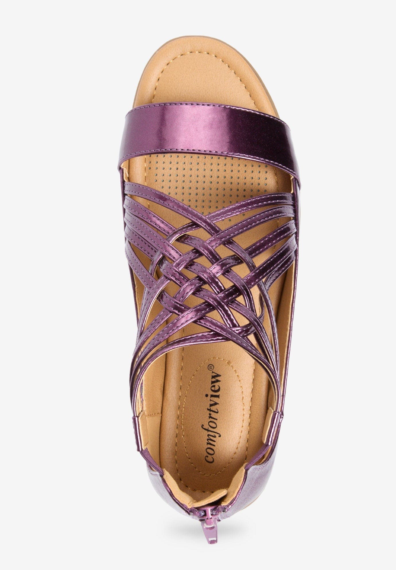 The Alicia Sandal, Alternate, color, PURPLE METALLIC