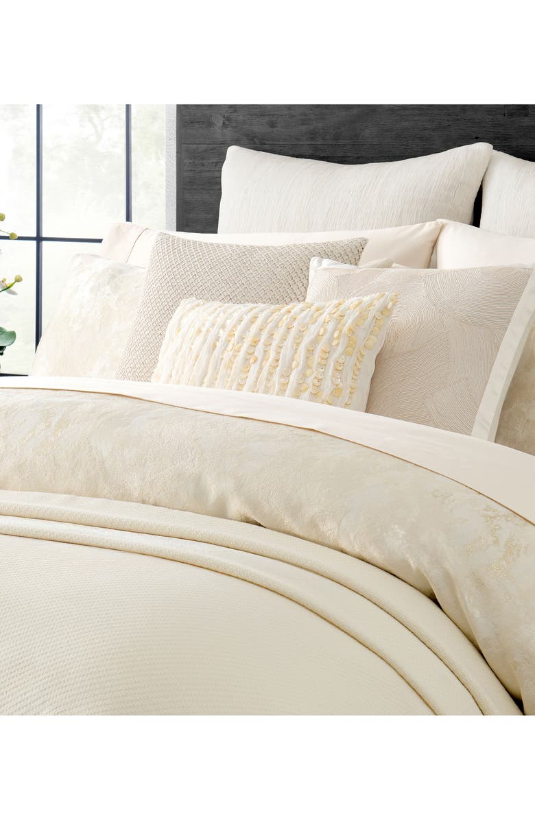 DONNA KARAN Beaded Netting Cotton & Linen Accent Pillow, Alternate, color, 