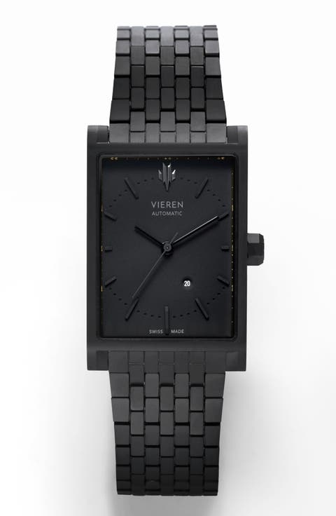 Matte Black Swiss Automatic Watch
