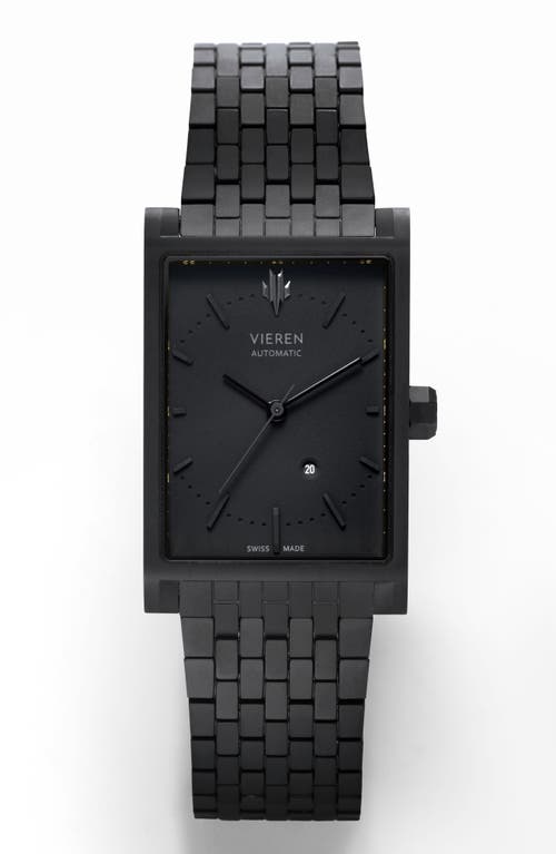 Vieren Matte Black Swiss Automatic Watch